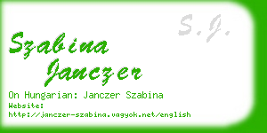 szabina janczer business card